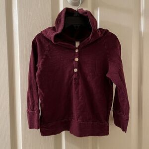 Childhoods Clothing Jersey Henley Hoodie Maroon Size 2T